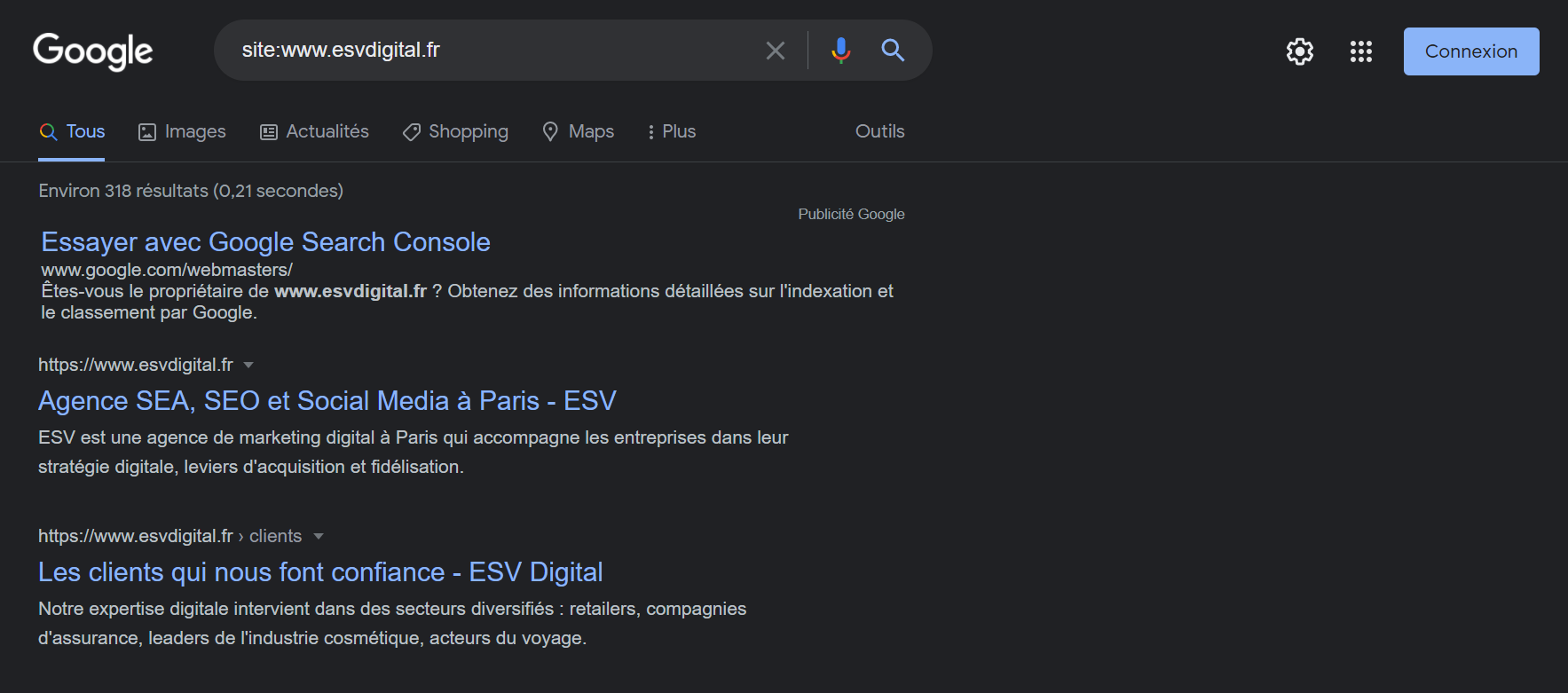 Exemple de pages indexées exemple de pages indexées sur Google